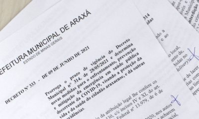 Araxá prorroga medidas de restrições por mais 10 dias