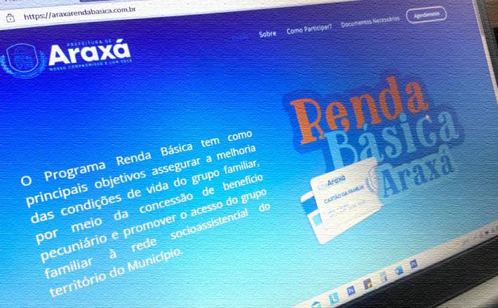 Prazo para inscrições ao Programa Renda Básica Araxá termina nesta sexta 