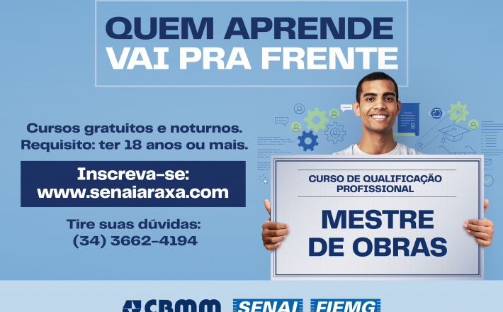 CBMM, em parceria com o SENAI, anuncia mais uma turma para o curso de Mestre de Obras