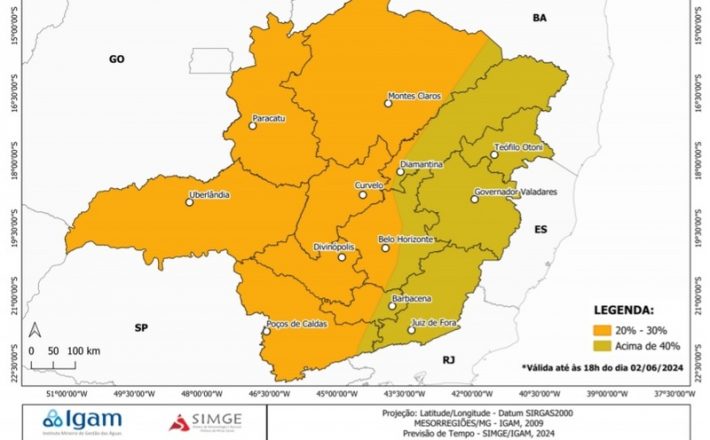 Defesa Civil Estadual alerta para queda na temperatura e baixa umidade durante fim de semana