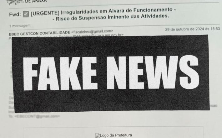 Prefeitura de Araxá alerta sobre e-mails falsos