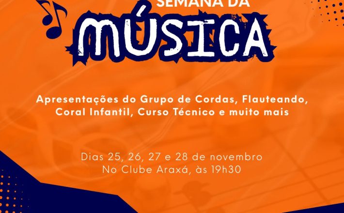 Semana da Música é realizada em Araxá com programação gratuita de 25 e 28 de novembro