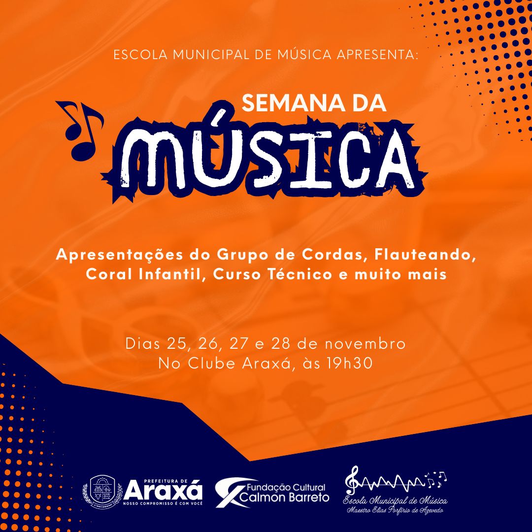 Semana da Música é realizada em Araxá com programação gratuita de 25 e 28 de novembro