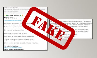 ALERTA FAKE NEWS: Parceria e oferta de serviços para produtores rurais