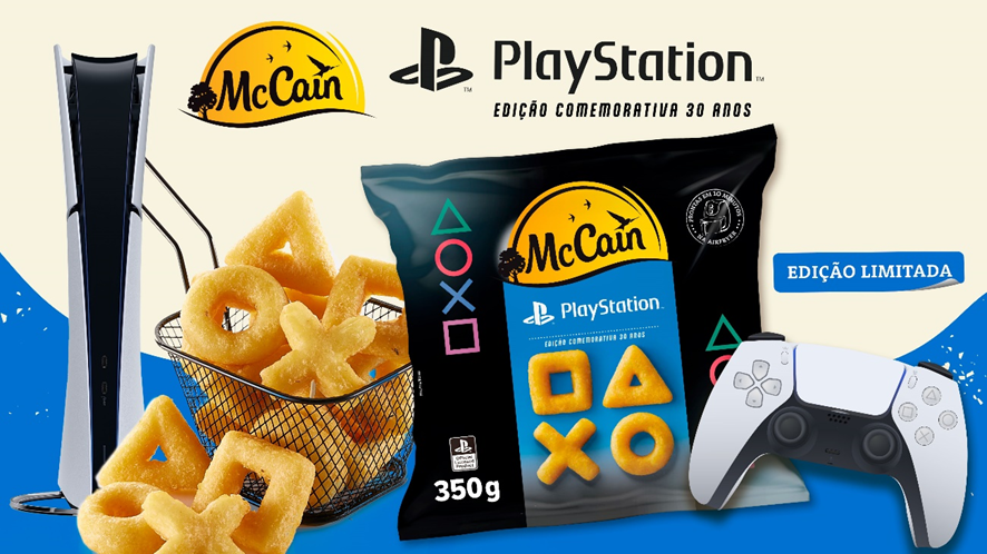 McCain transforma os icônicos formatos de PlayStation em batata frita