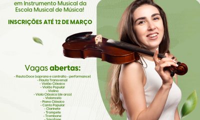 Escola Municipal de Música abre inscrições para curso técnico em Instrumento Musical