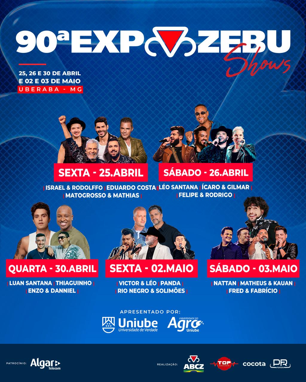 Expozebu Shows 2025: Ingressos à venda a partir desta quinta-feira (20) com line-up de peso e estrutura de alto nível