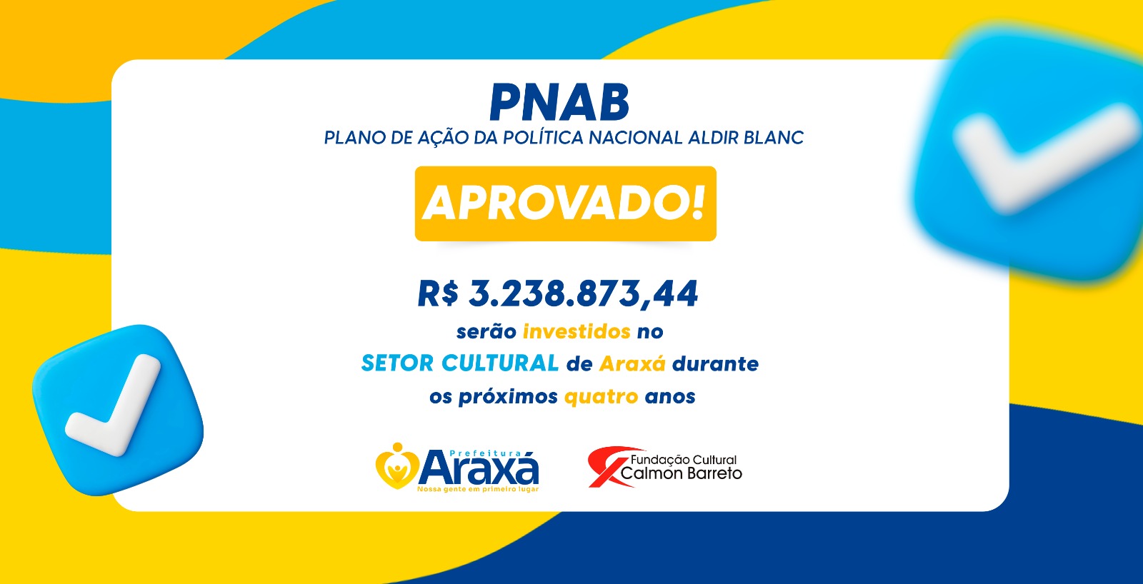 Araxá garante R$ 3,2 milhões para cultura com adesão à Política Nacional Aldir Blanc