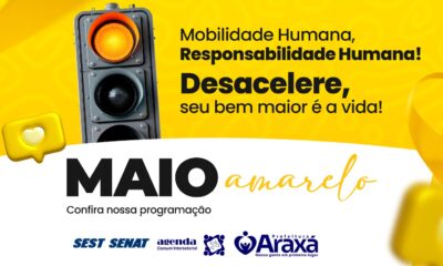 Araxá realiza a Campanha Maio Amarelo de 19 a 23 de maio; confira a programação