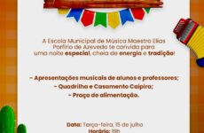 Festa Julina da Escola Municipal de Música será realizada na Praça Arthur Bernardes nesta terça (15)