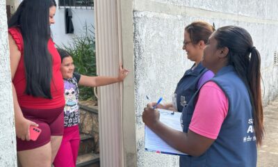 Saúde realiza visitas domiciliares para cadastrar moradores do bairro Jardim Esplêndido