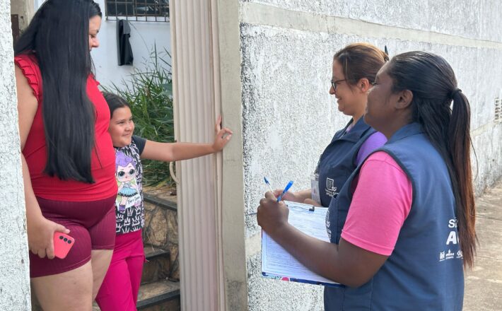 Saúde realiza visitas domiciliares para cadastrar moradores do bairro Jardim Esplêndido
