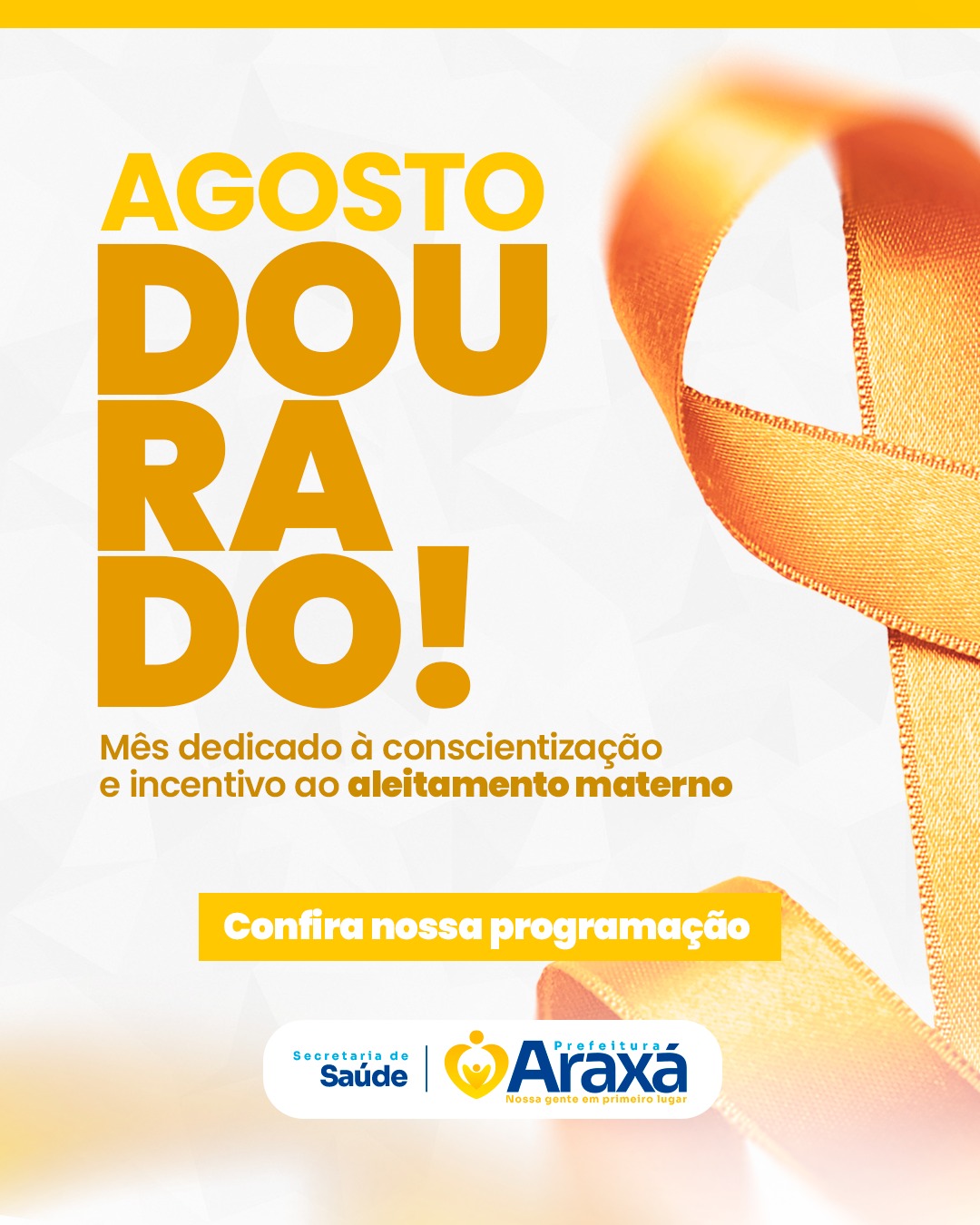 A Secretaria Municipal de Saúde promove ações educativas durante a Campanha Agosto Dourado