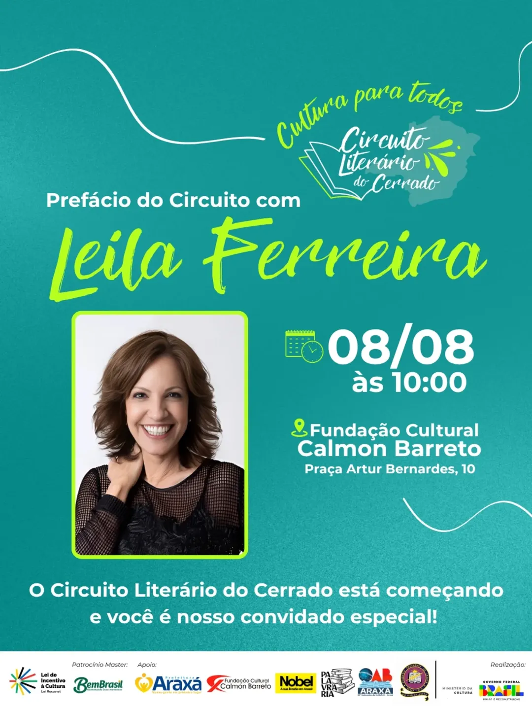 Com apoio da Prefeitura de Araxá, Circuito Literário do Cerrado começa na próxima sexta