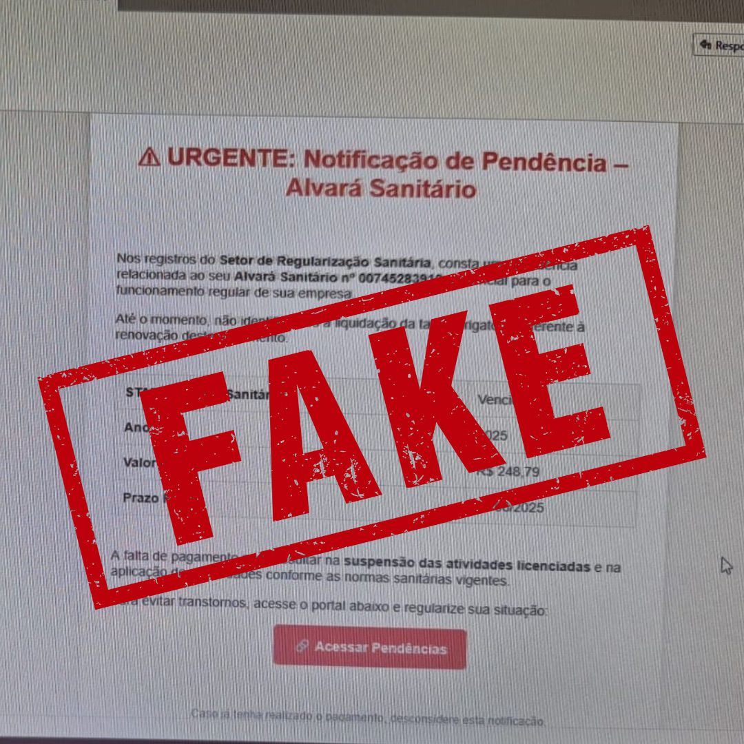 Nota de Esclarecimento – Alerta de Golpe