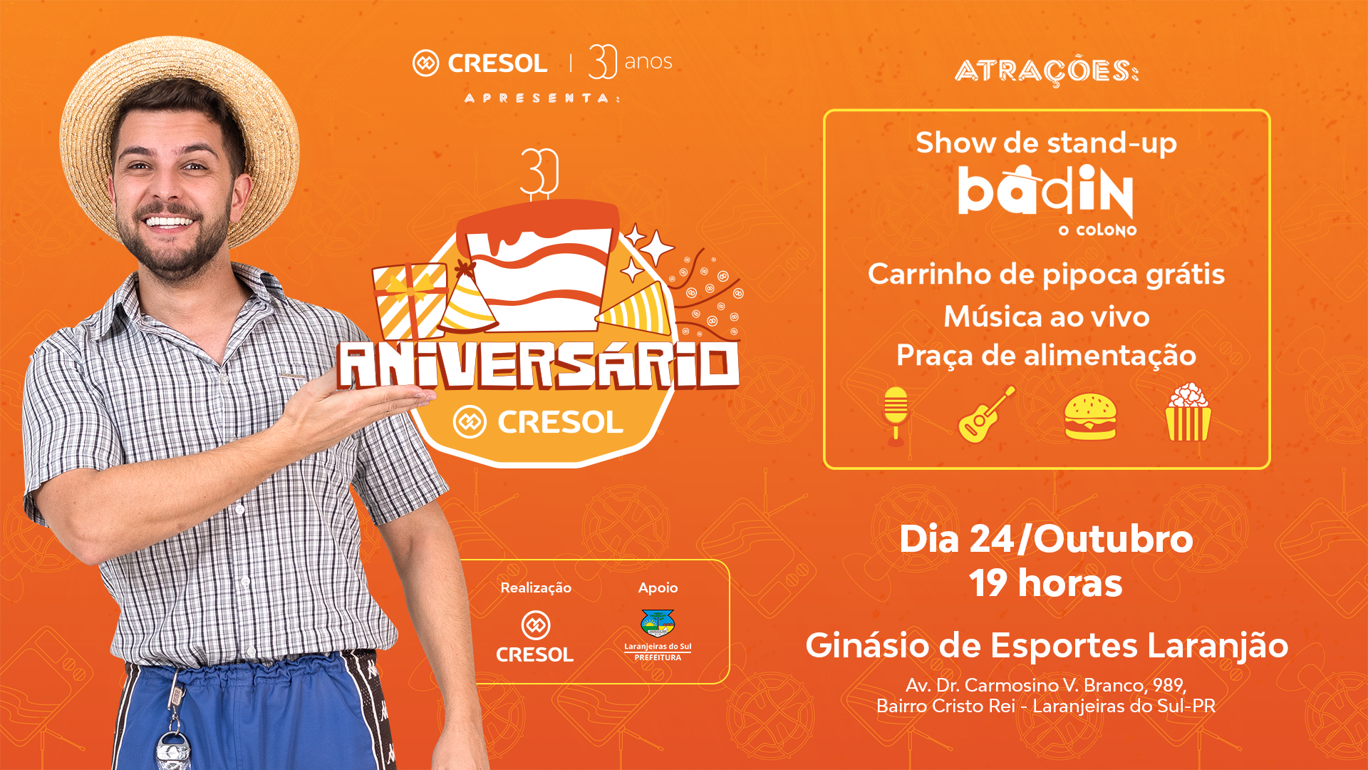 Em comemoração aos 30 anos, Cresol Vale das Águas PR/MG realiza evento com a comunidade