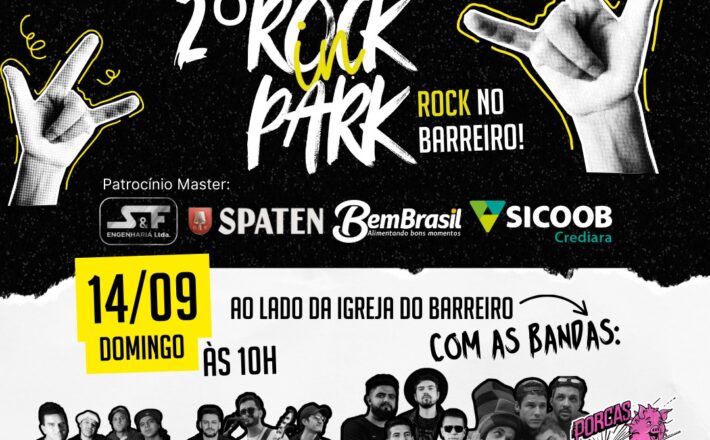 Araxá recebe o 2º Rock in Park com shows de bandas locais e regionais neste domingo (14)