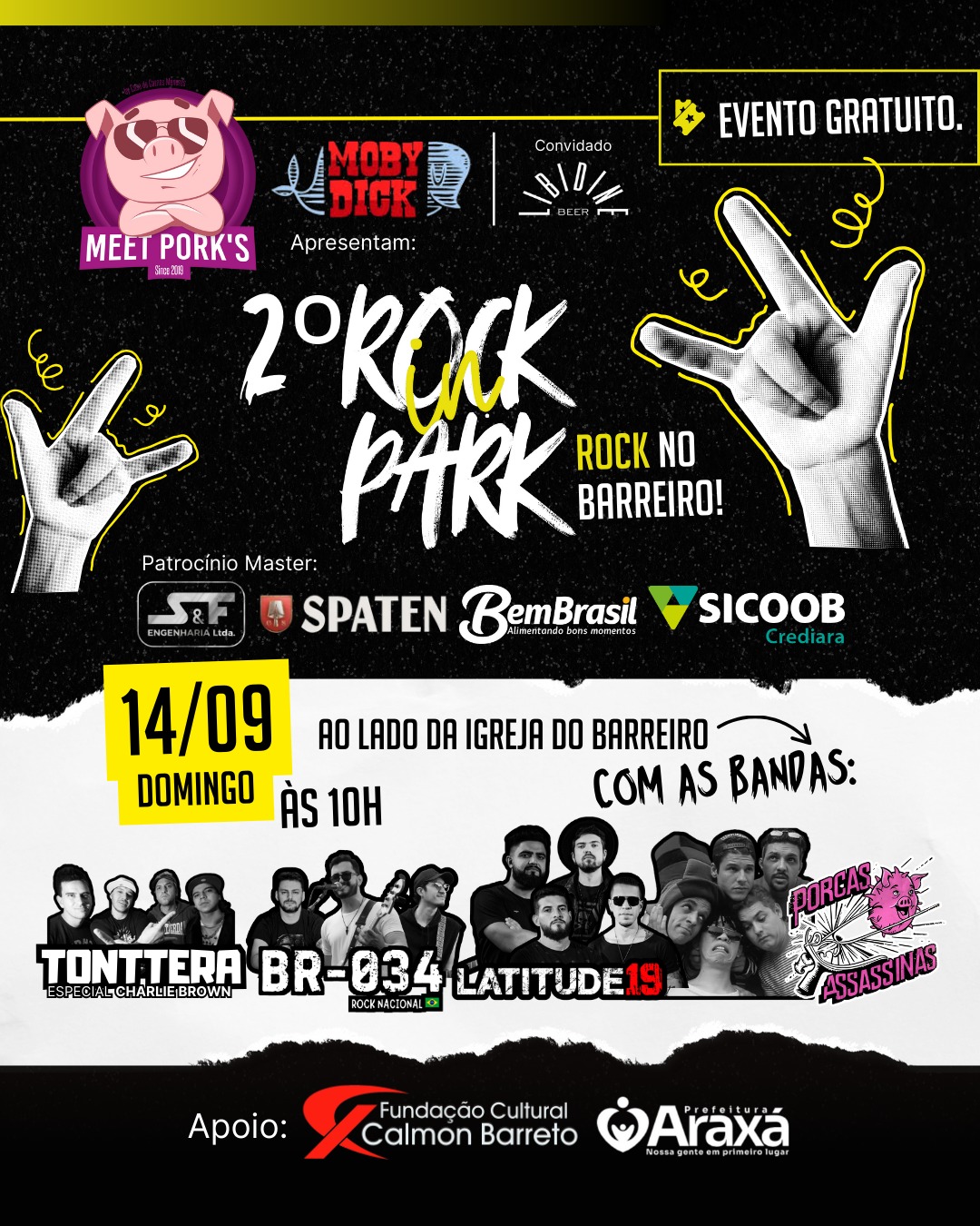 Araxá recebe o 2º Rock in Park com shows de bandas locais e regionais neste domingo (14)