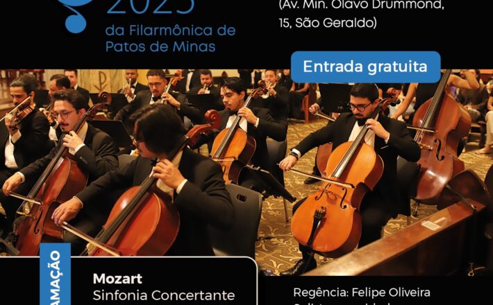 Orquestra Filarmônica de Patos de Minas realiza concerto gratuito em Araxá