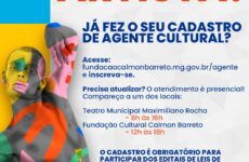 Fundação Cultural convoca artistas para realizarem ou atualizarem o Cadastro de Agente Cultural