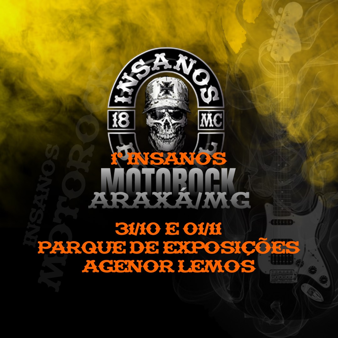 1º Insanos Moto Rock movimenta Araxá com música, solidariedade e espírito de irmandade sobre duas rodas