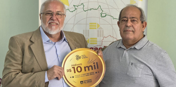 Governo de Minas entrega prêmio da Nota Fiscal Mineira a ganhador de Ipatinga