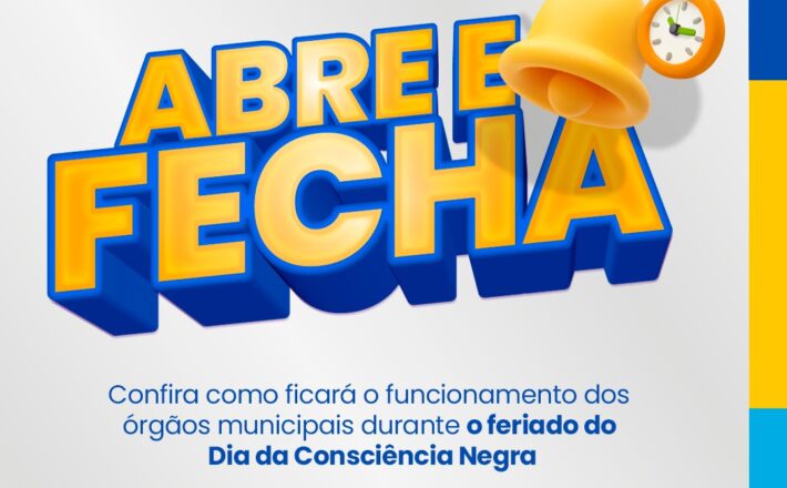 Abre e fecha: confira os serviços da Prefeitura de Araxá durante o feriado do Dia da Consciência Negra