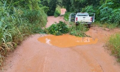 Ponte sobre o Córrego Pirapitinga é interditada após danos causados pela chuva