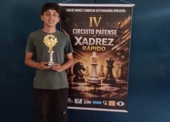 MN Edgard é campeão da 2ª etapa do circuito Patense de xadrez rápido 2026