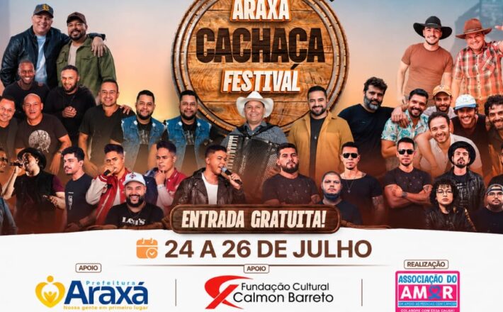 Fundação Cultural Calmon Barreto recebe a 1ª edição do Araxá Cachaça Festival de 24 a 26 de julho