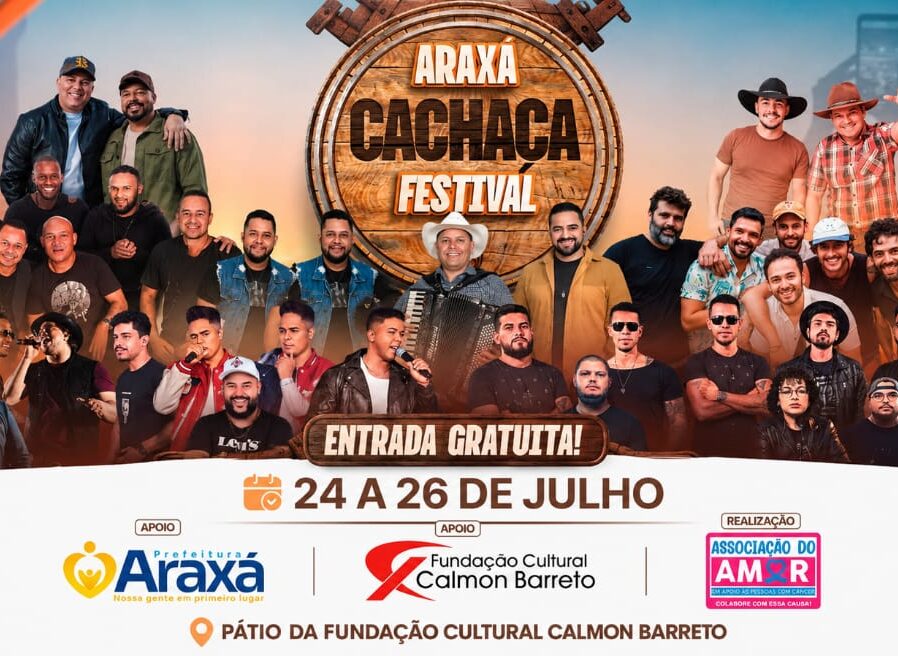 Fundação Cultural Calmon Barreto recebe a 1ª edição do Araxá Cachaça Festival de 24 a 26 de julho