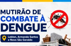 Prefeitura realiza mutirão de combate à dengue nos bairros