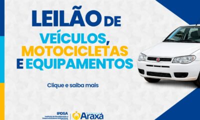 IPDSA realiza leilão on-line com veículos, motocicletas e equipamentos