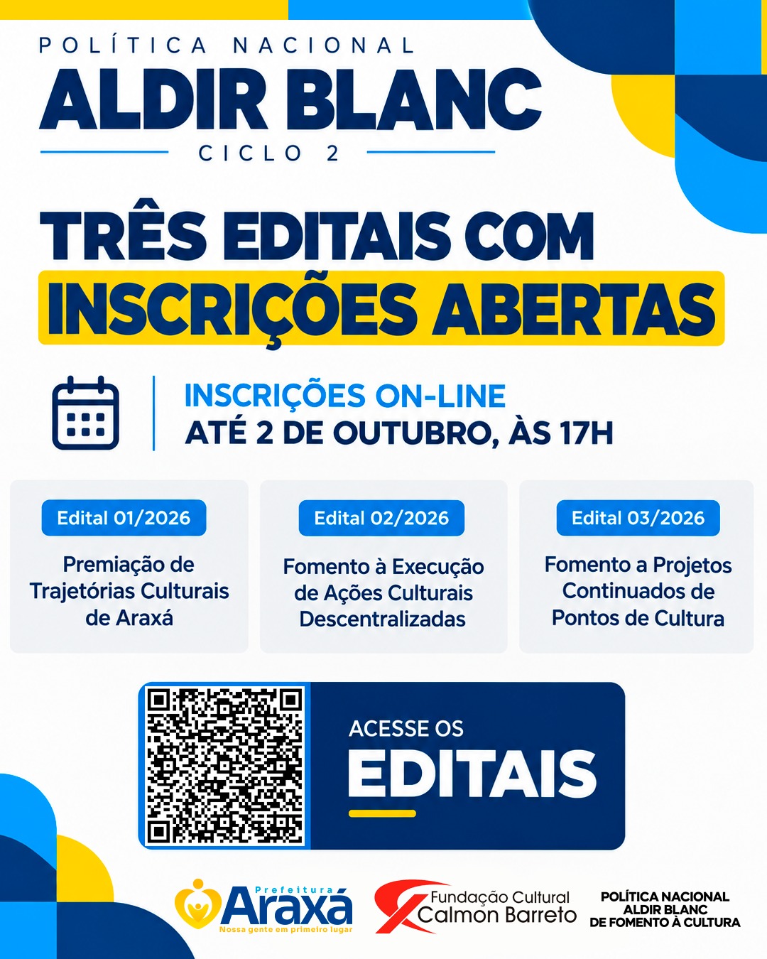 Fundação Cultural Calmon Barreto abre inscrições para três editais da Política Nacional Aldir Blanc