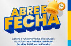 Abre e fecha: confira o funcionamento dos serviços municipais nos feriados do Dia do Servidor Público e de Finados