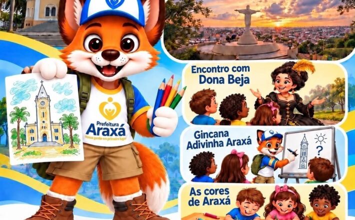 Semana do Saco Cheio terá programação gratuita para crianças conhecerem a história e os atrativos de Araxá