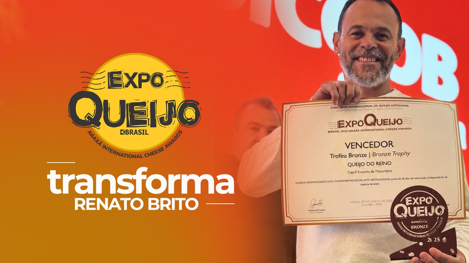 Prêmio na ExpoQueijo agrega valor e projeta pequeno produtor da Paraíba no cenário nacional