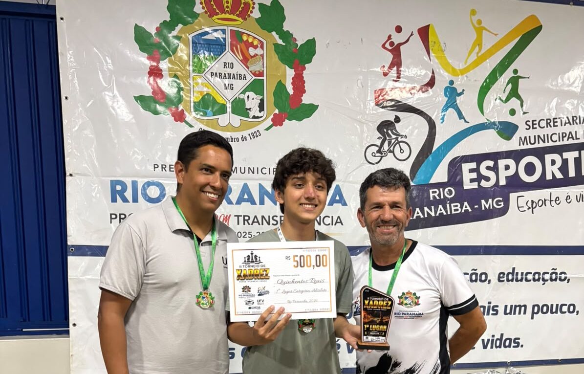 Enxadrista araxaense Edgard Suzuki é campeão do II Torneio de Xadrez Rápido 2026